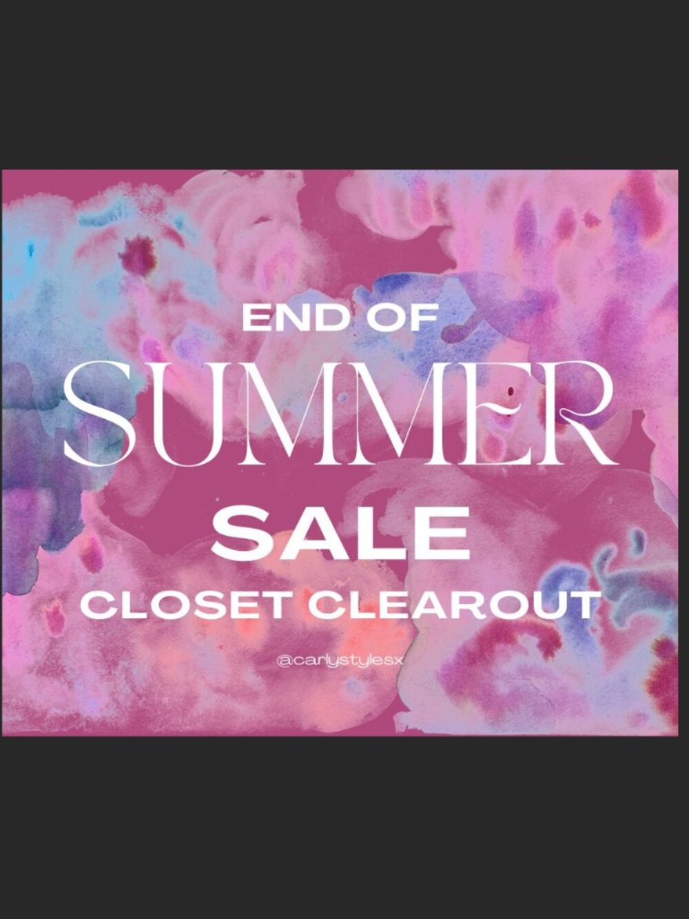 End of Summer Sale | Closet Clear Out | Bundle & Save